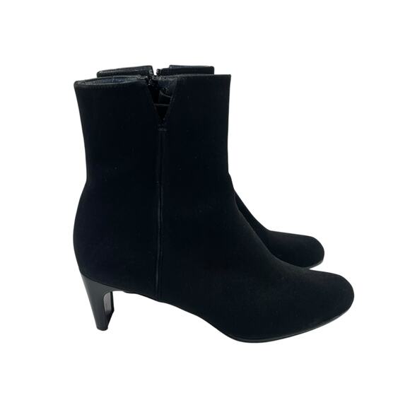 Stuart Weitzman Black Heeled Ankle Booties Womens 7 - Picture 1 of 7